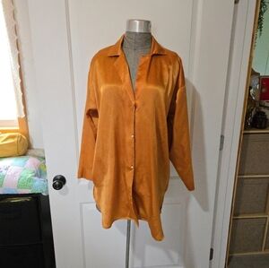 Vintage 80s Gold Label Victoria's Secret Golden Sleep Shirt, SIZE S